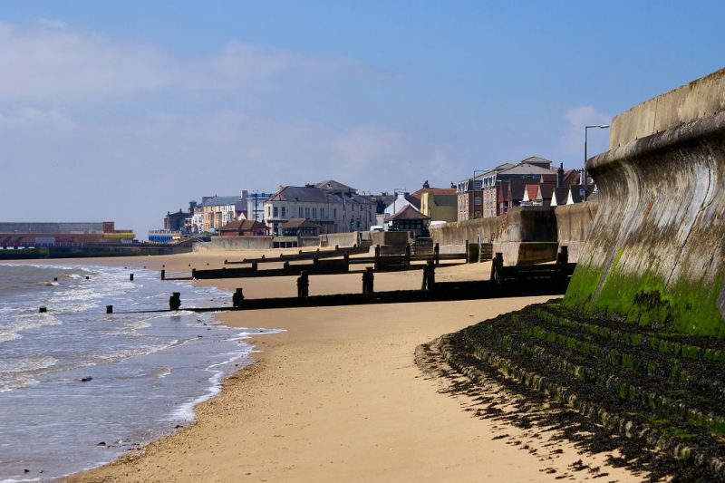 Looking south towards to the town